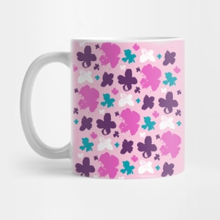 Floral pattern design - hand painted floral painting, flower illustration patterns Mug